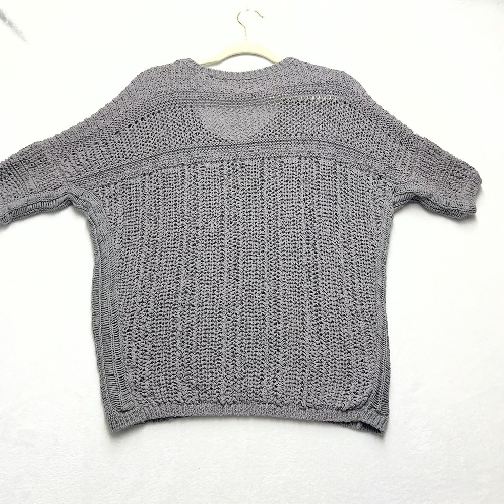 The Kooples Open‎ Knit Sweater Womens Medium Gray - Picture 13 of 13